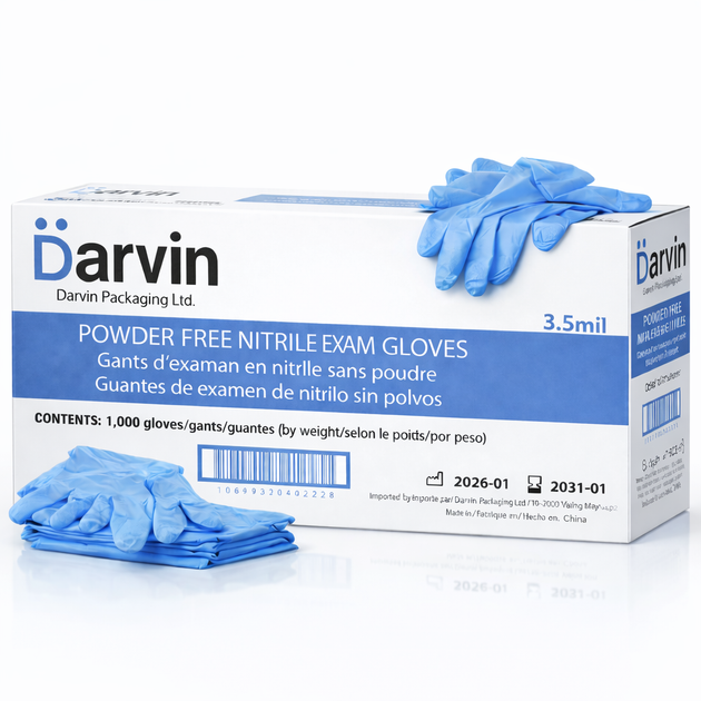Darvin Packaging Ltd Disposable Nitrile Gloves 3.5mil